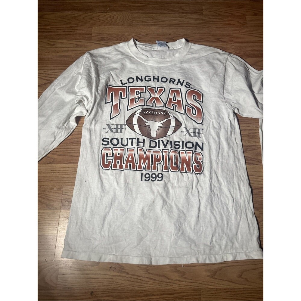 Vintage Texas Longhorns 1999 Big 12 South Champions Long Sleeve Size Large